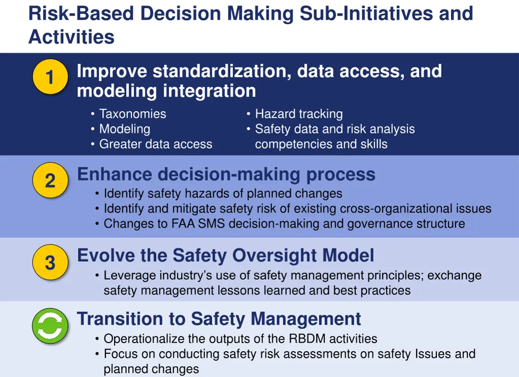 risk based decision making sub initiatives