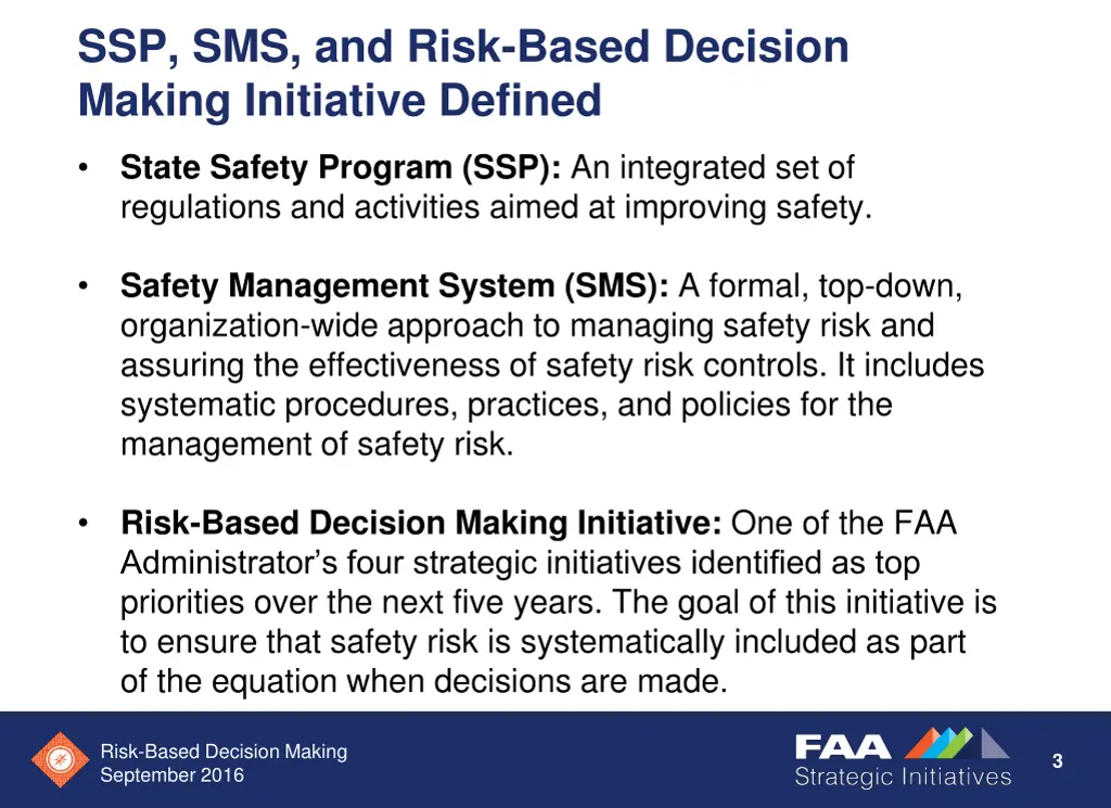 ssp sms and risk based decision making initiative 1