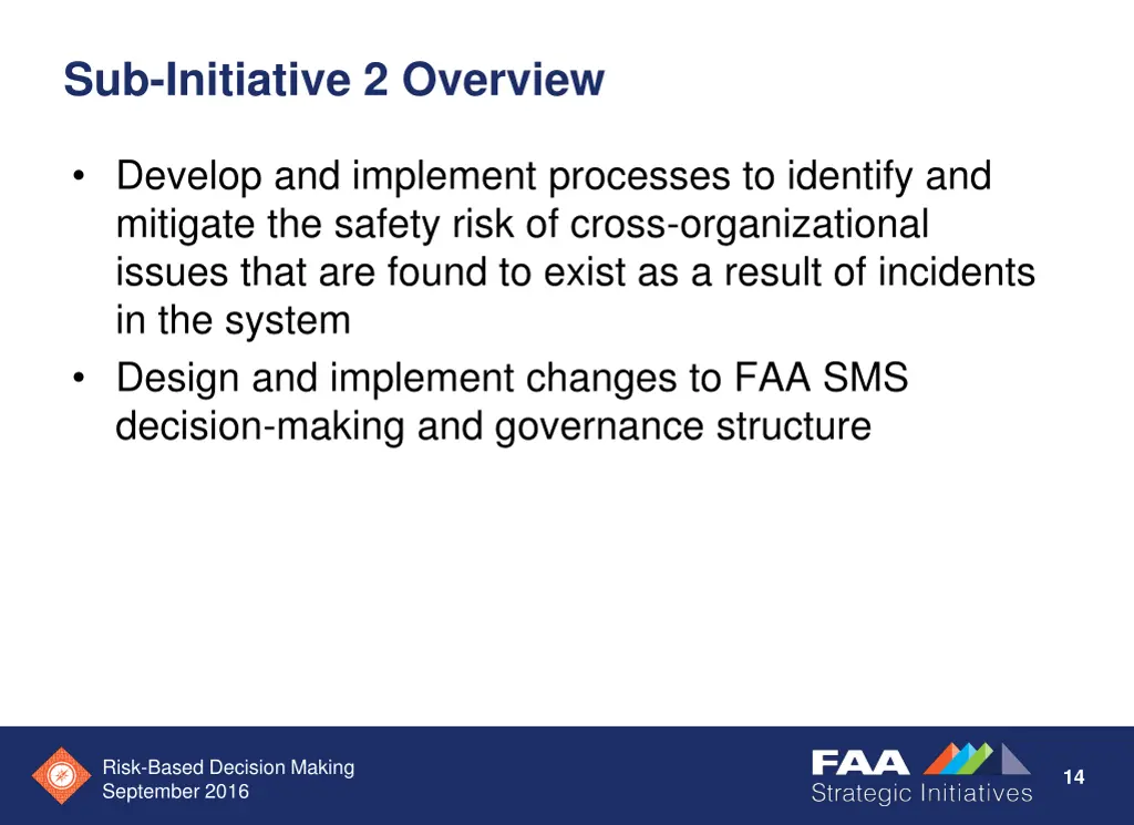 sub initiative 2 overview