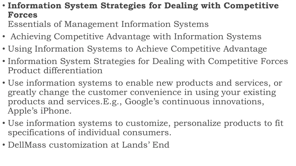 information system strategies for dealing with 2