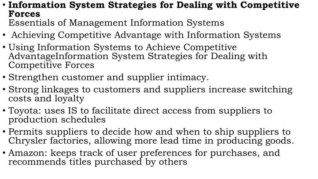 information system strategies for dealing with 4