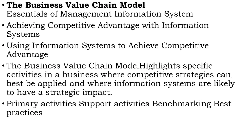 the business value chain model essentials