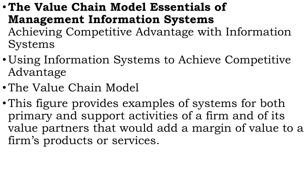 the value chain model essentials of management
