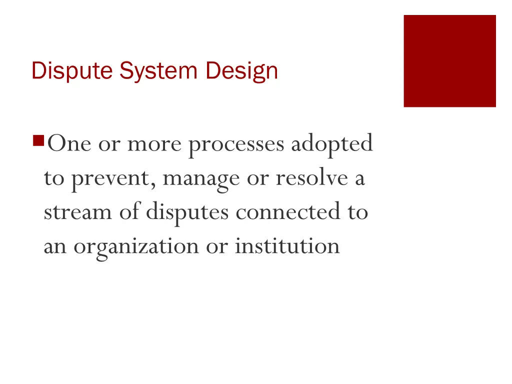 dispute system design 1