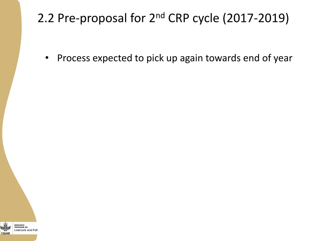 2 2 pre proposal for 2 nd crp cycle 2017 2019