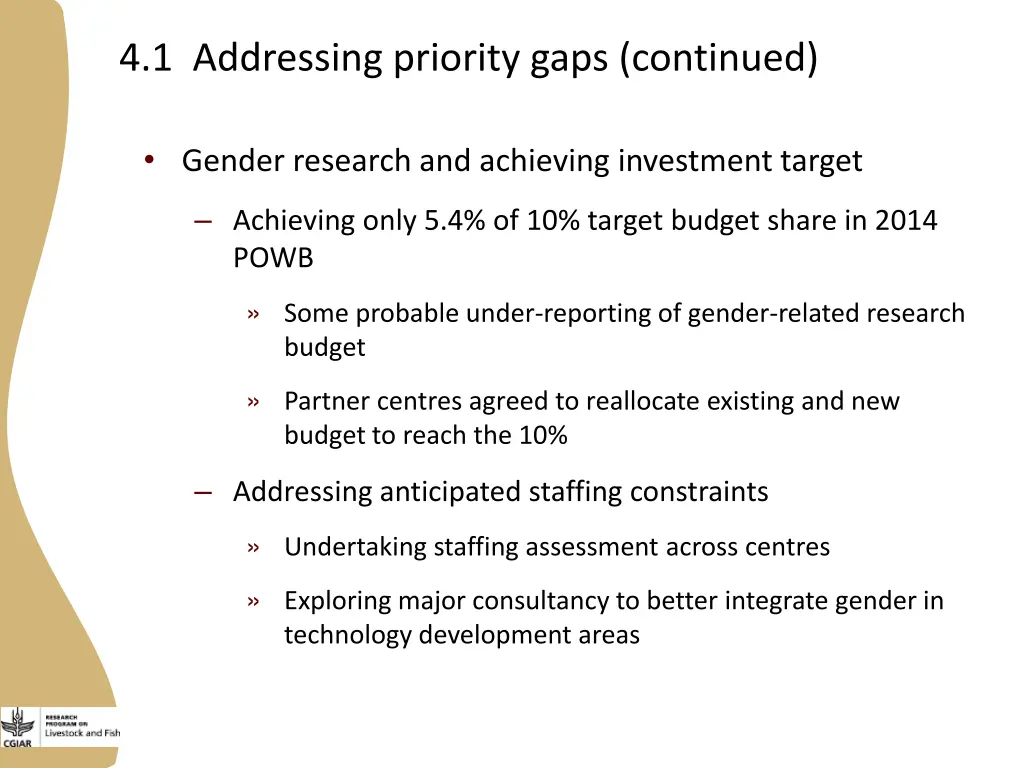 4 1 addressing priority gaps continued