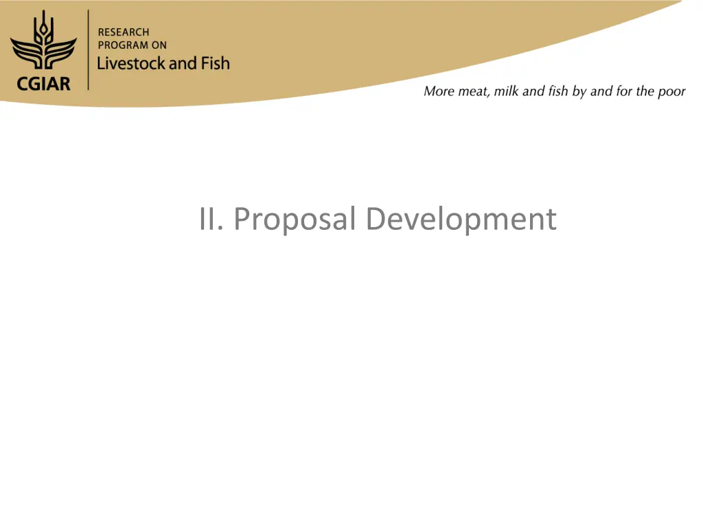 ii proposal development