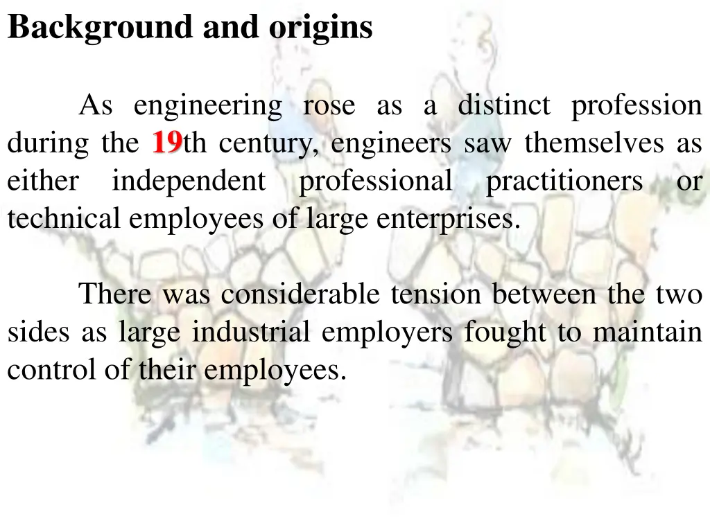 background and origins