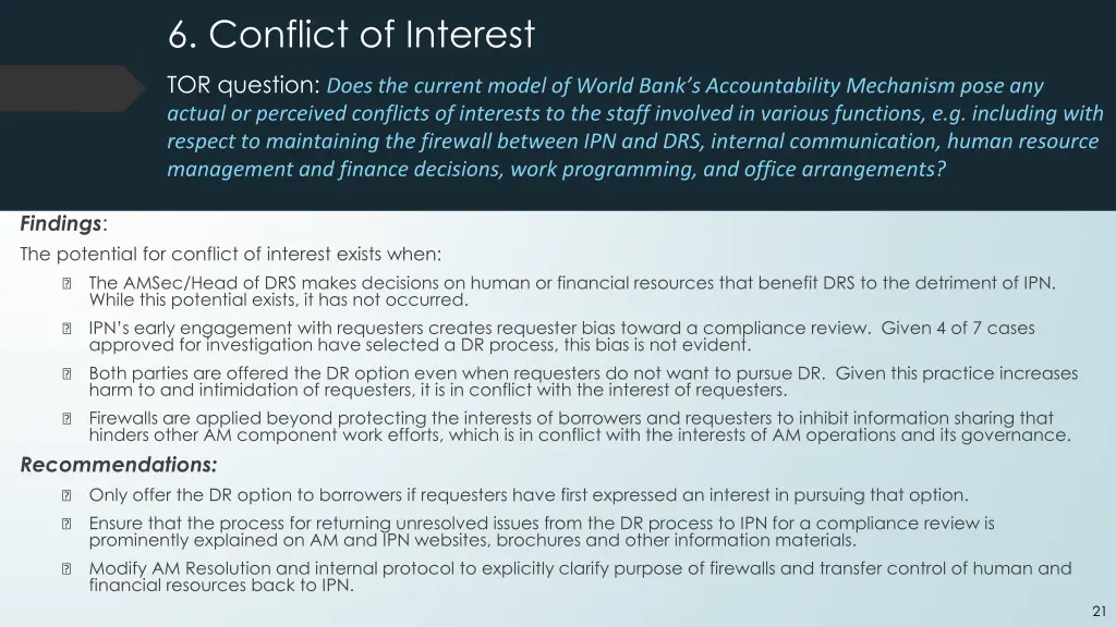 6 conflict of interest
