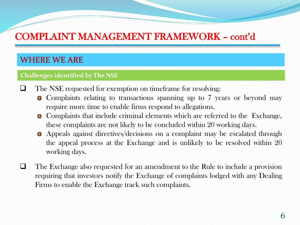 complaint management framework complaint 1
