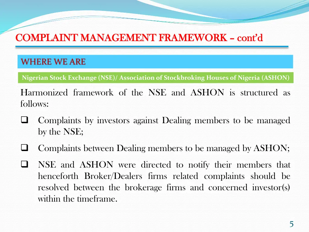 complaint management framework complaint