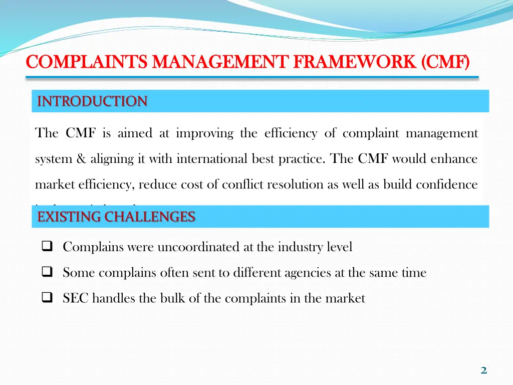 complaints management framework cmf complaints