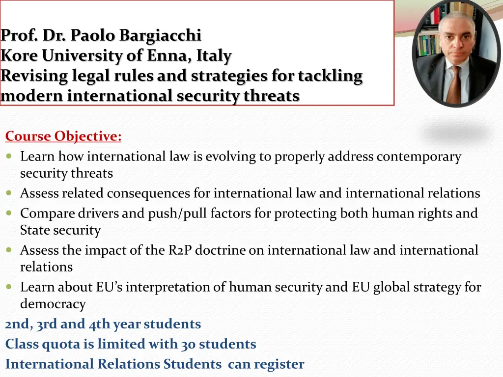 prof dr paolo bargiacchi kore university of enna