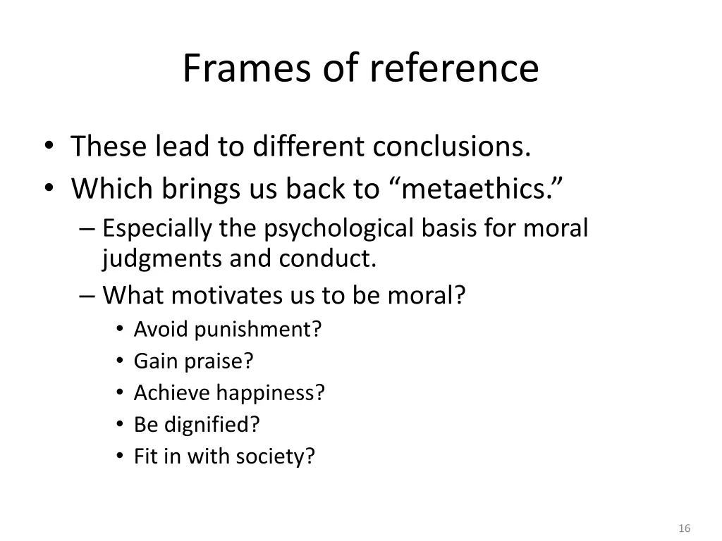 frames of reference