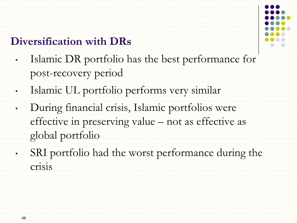 diversification with drs 1