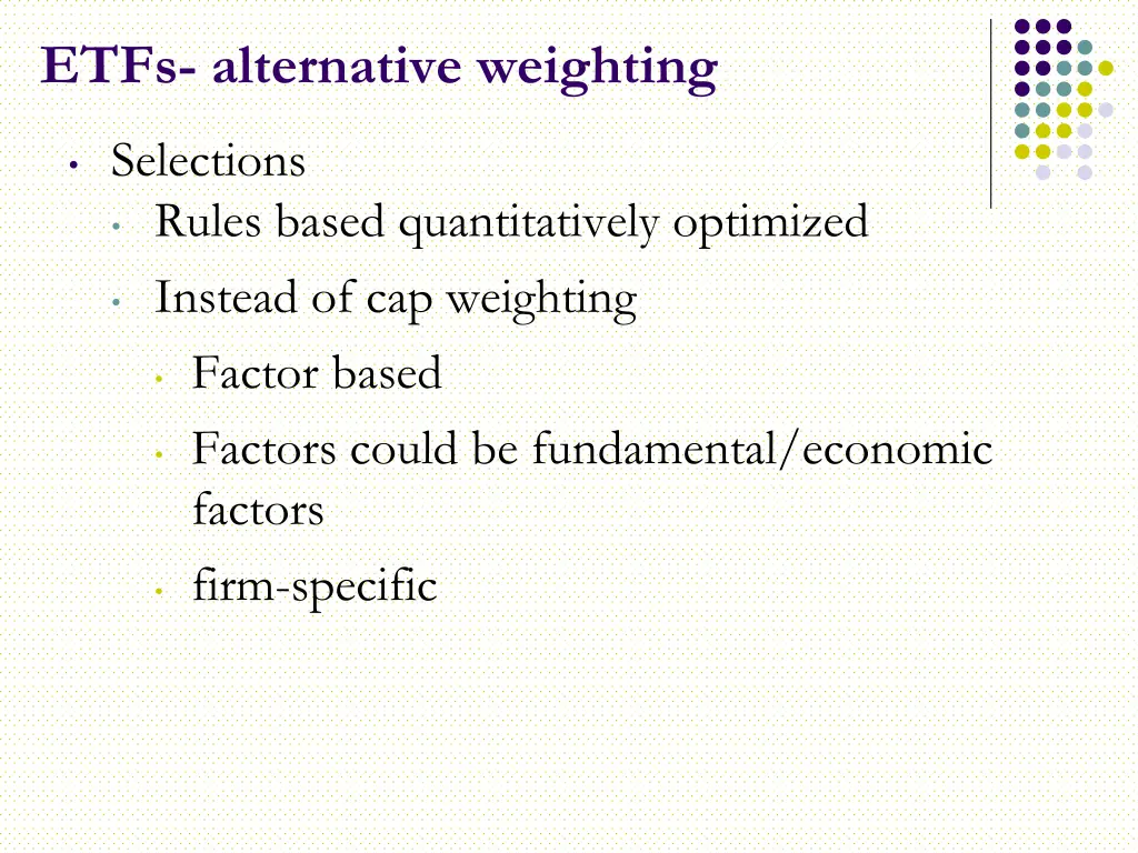 etfs alternative weighting