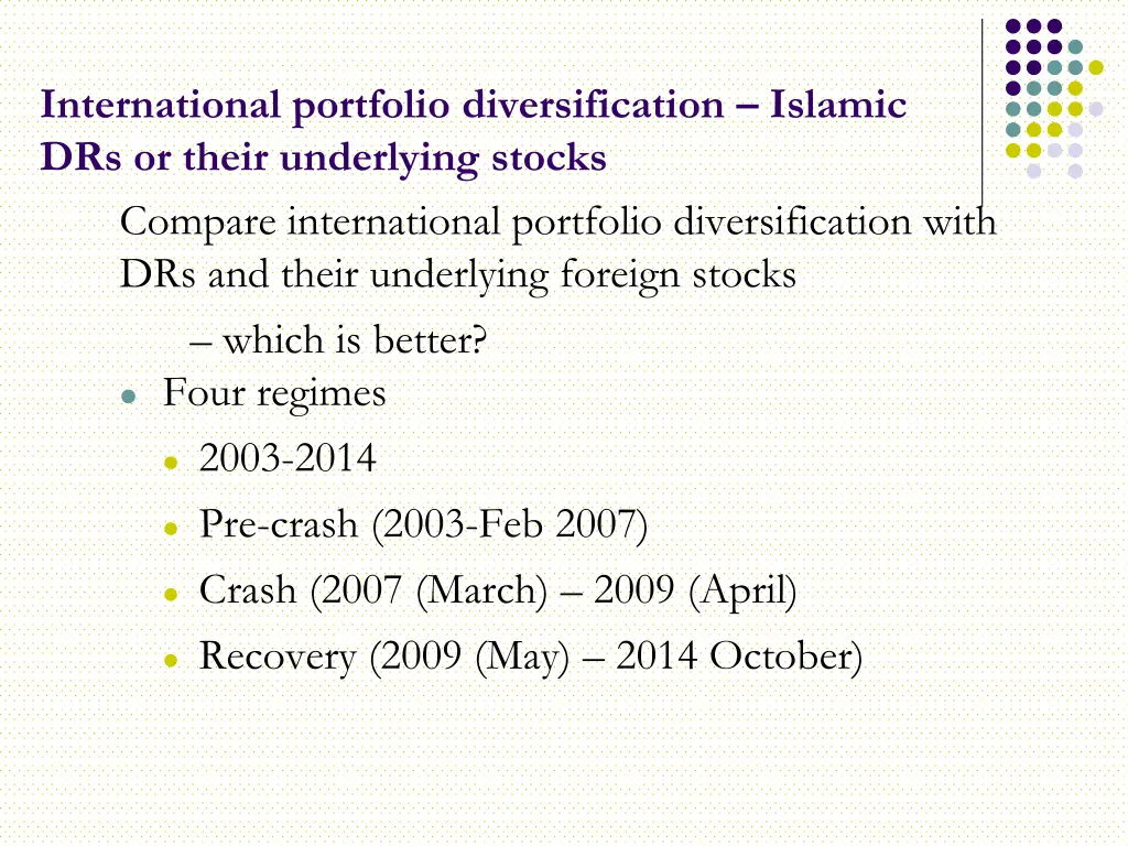 international portfolio diversification islamic
