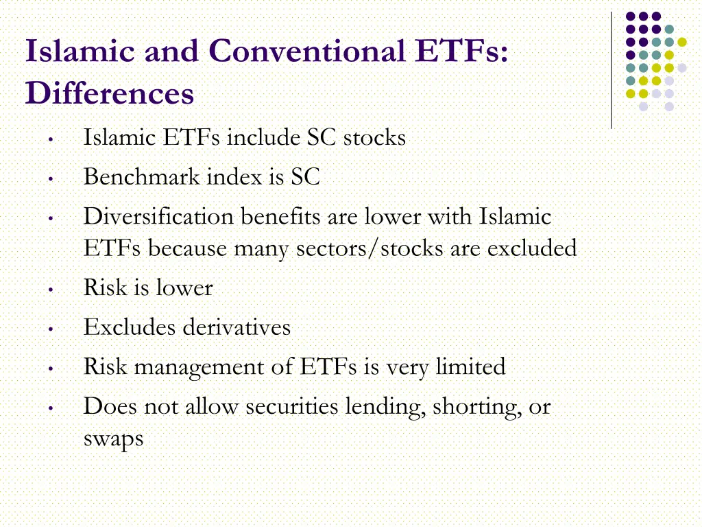islamic and conventional etfs differences islamic