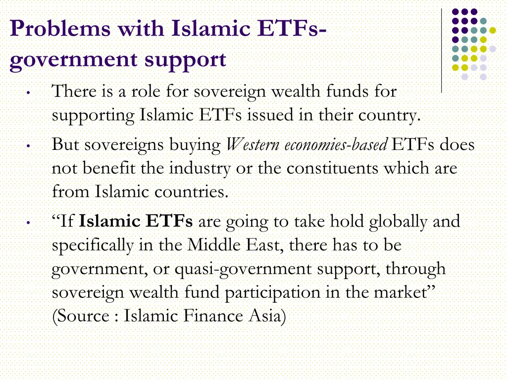 problems with islamic etfs government support 1