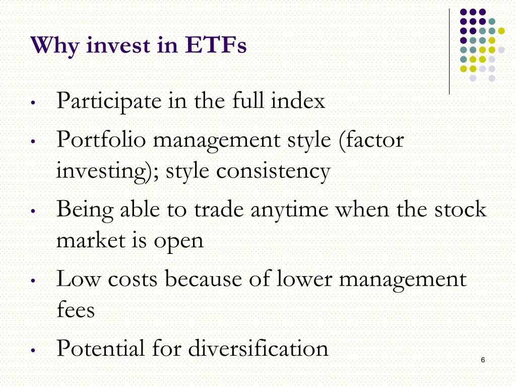 why invest in etfs