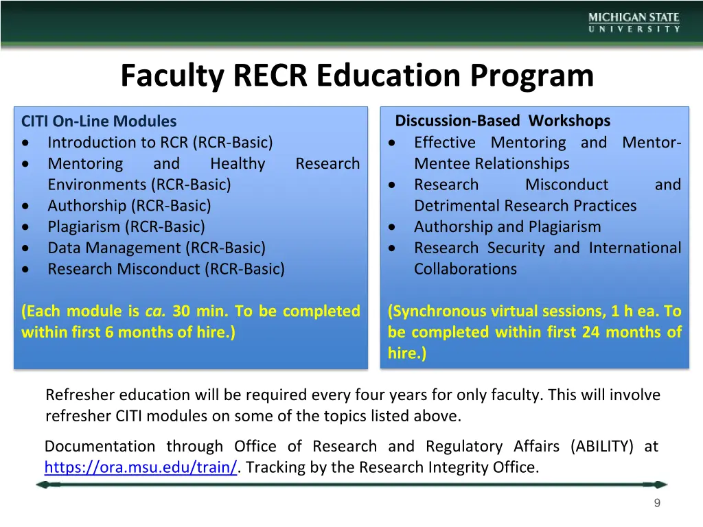 faculty recr education program