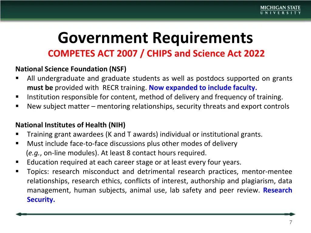 government requirements competes act 2007 chips