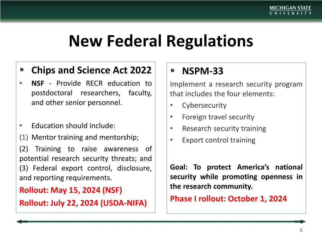 new federal regulations
