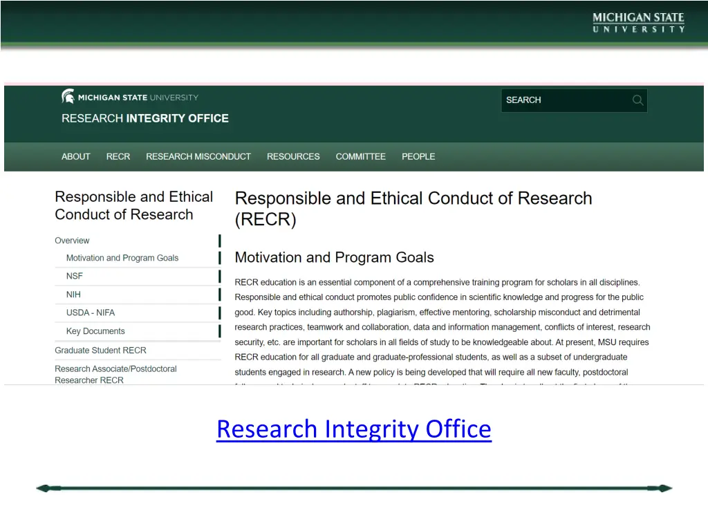 research integrity office