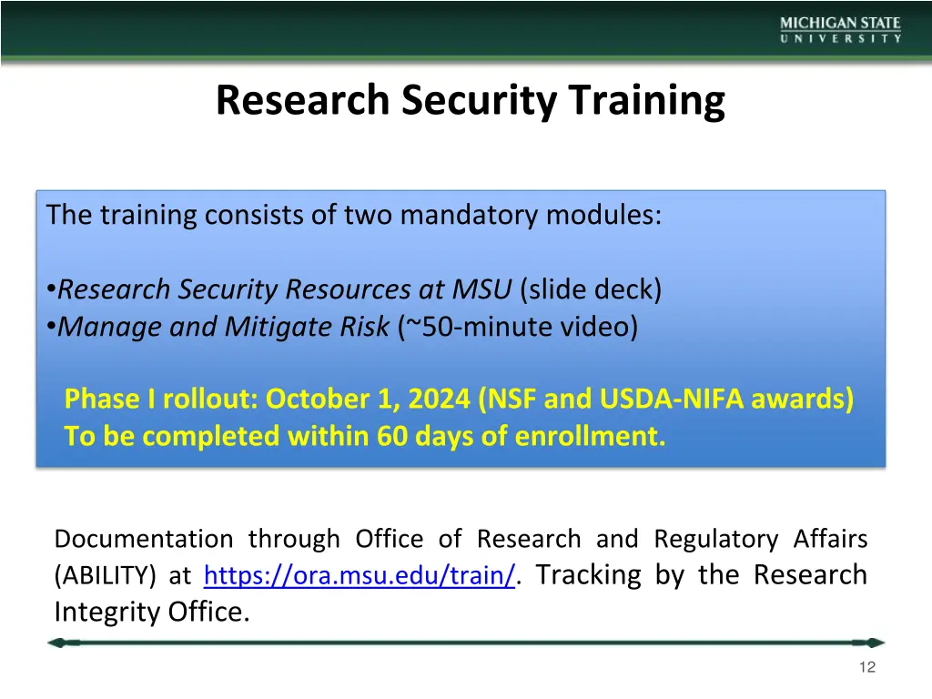 research security training