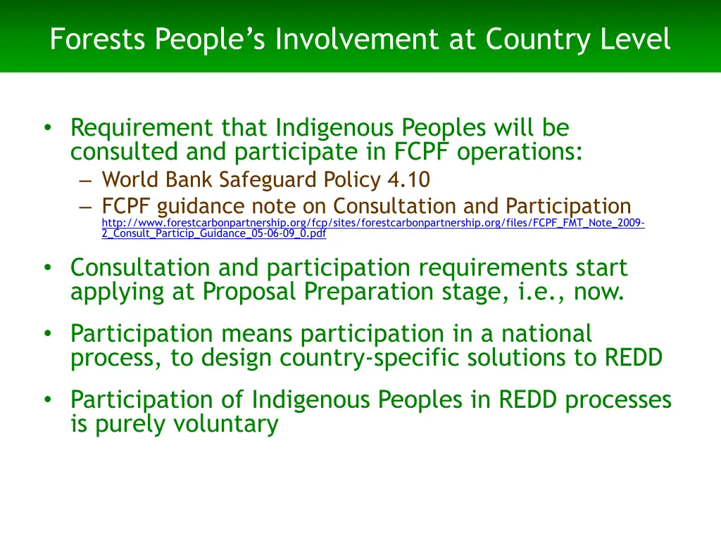 forests people s involvement at country level