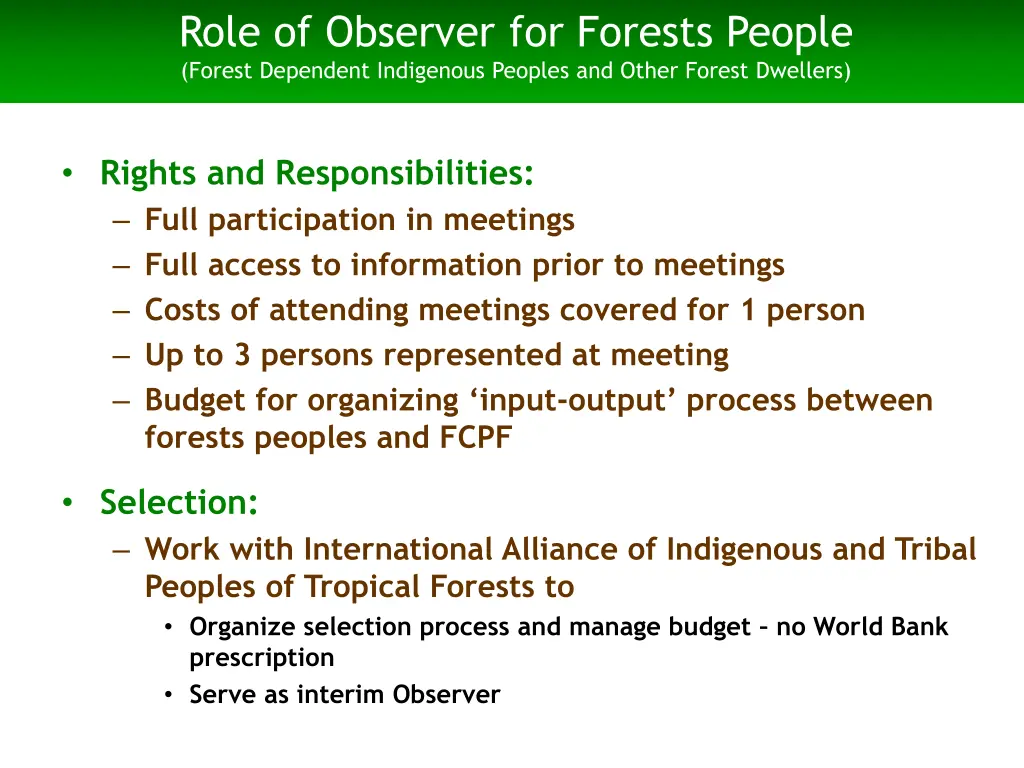 role of observer for forests people forest