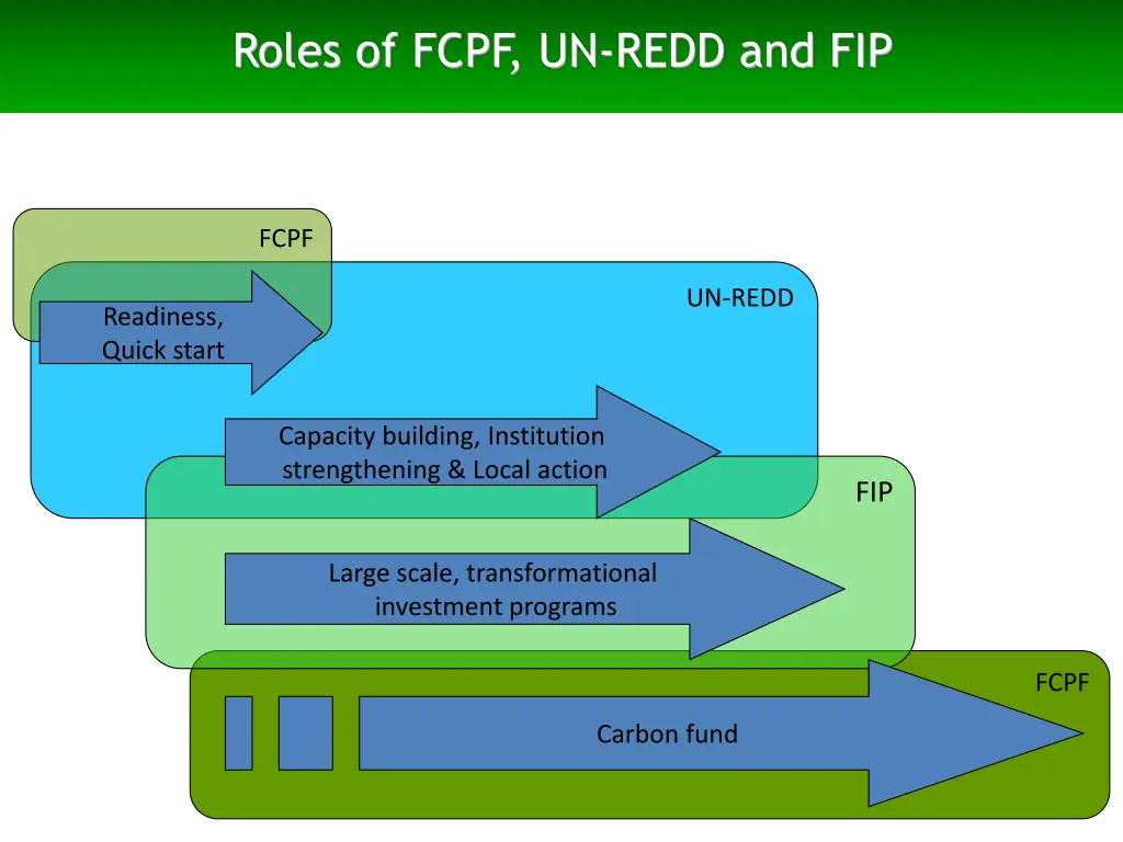 roles of fcpf un redd and fip