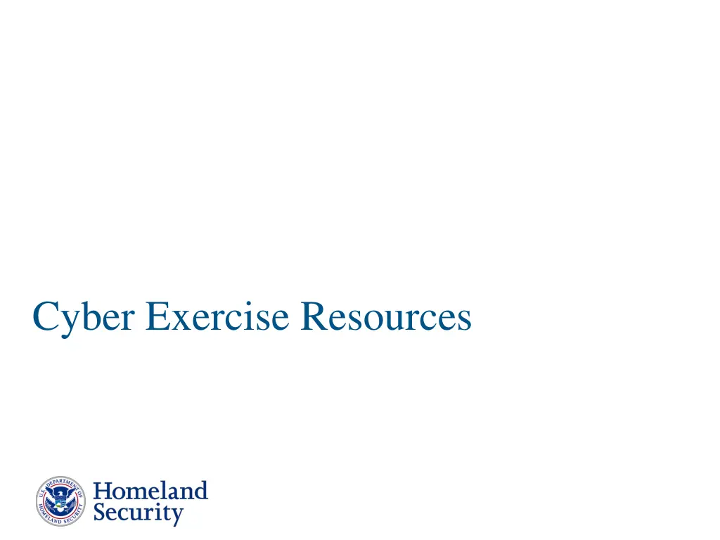 cyber exercise resources