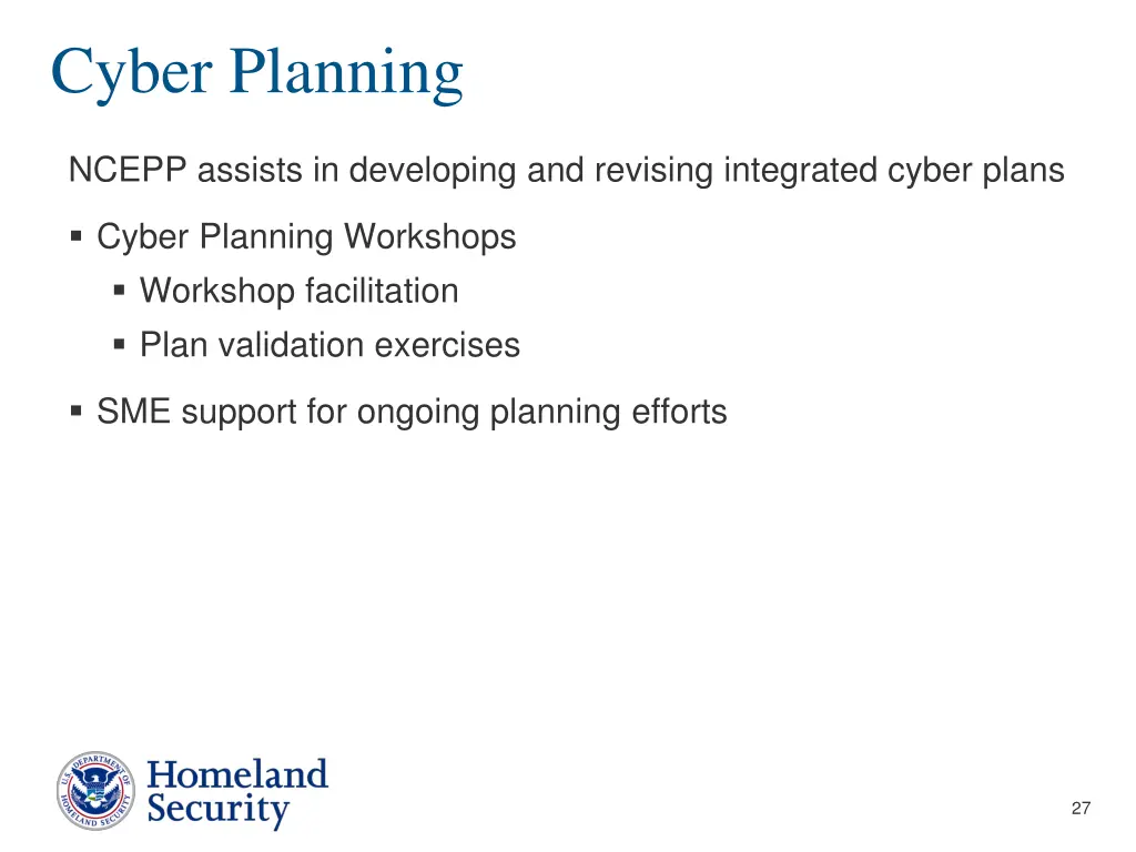 cyber planning