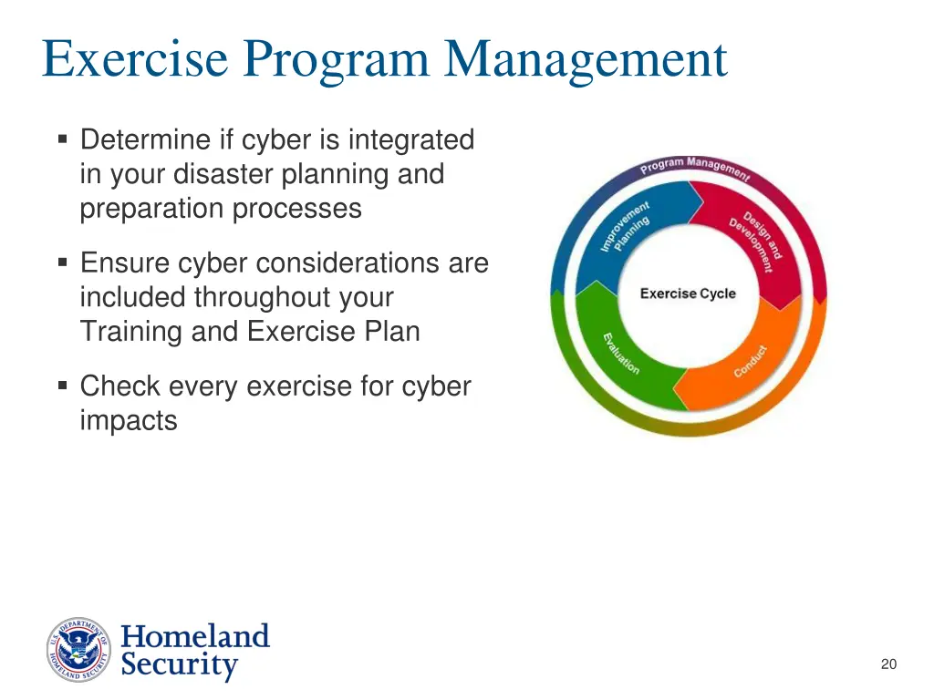 exercise program management