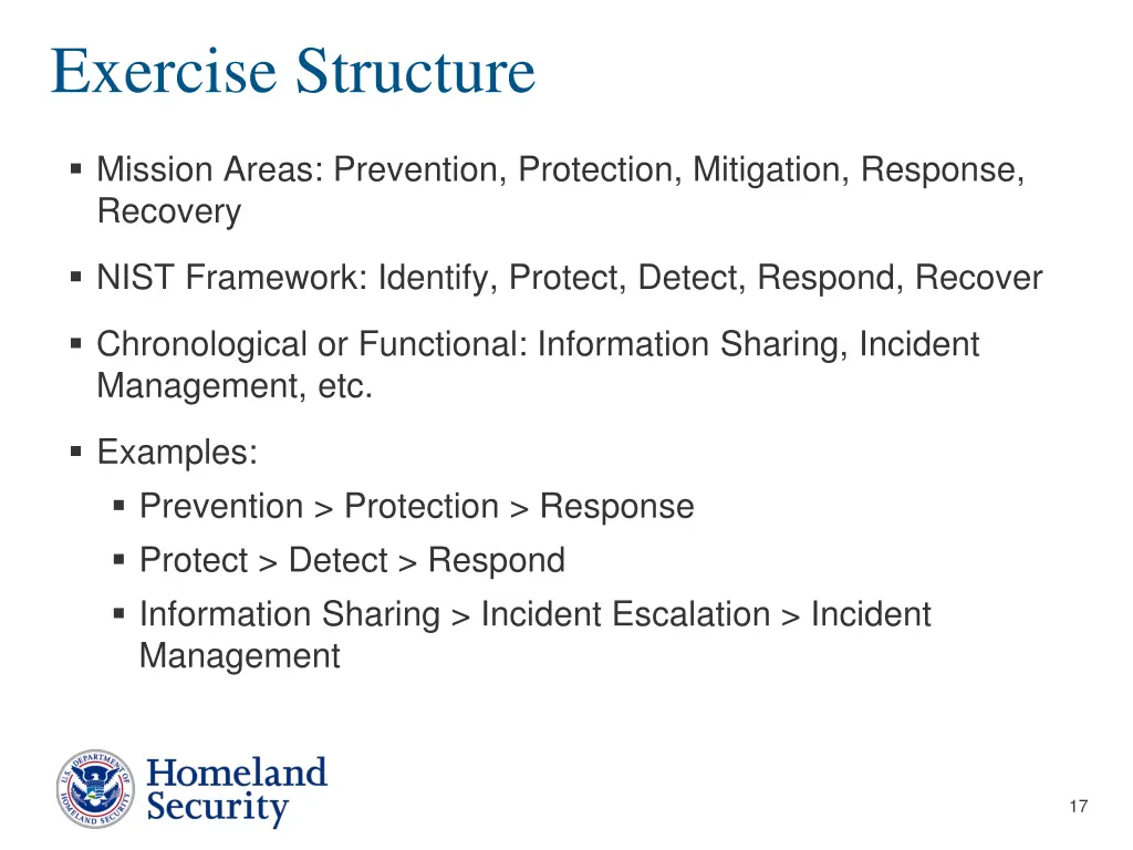 exercise structure
