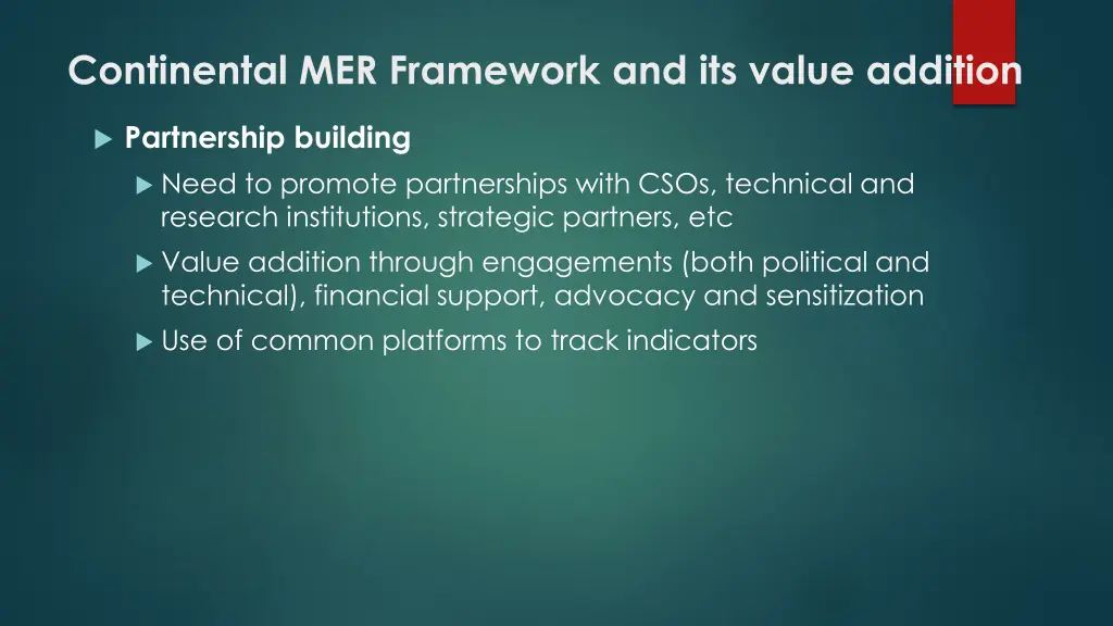 continental mer framework and its value addition 2