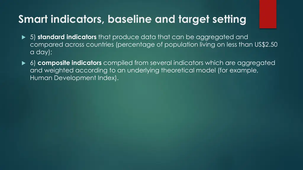 smart indicators baseline and target setting 1