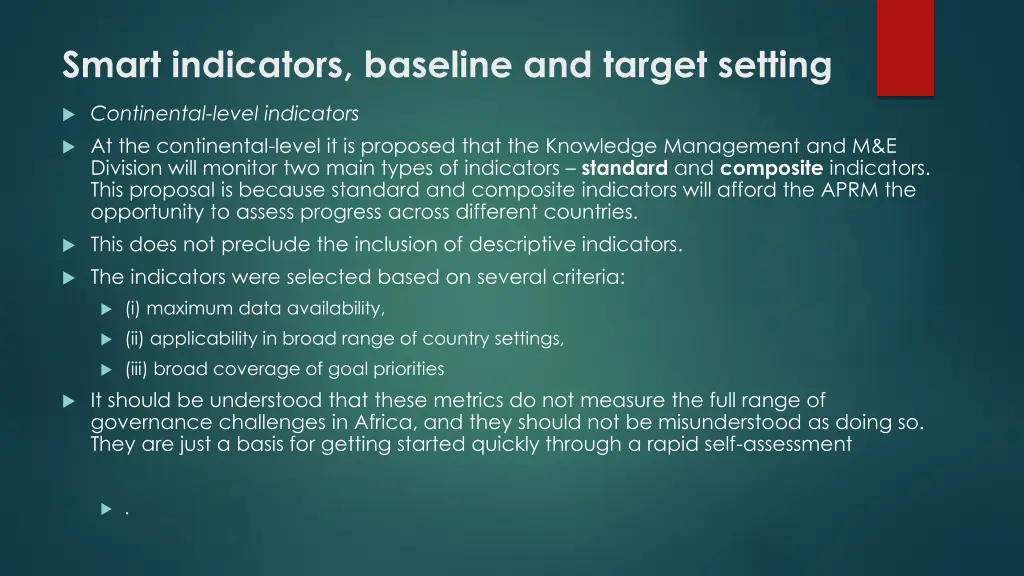 smart indicators baseline and target setting 2