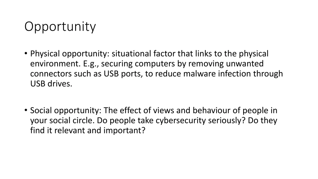 opportunity