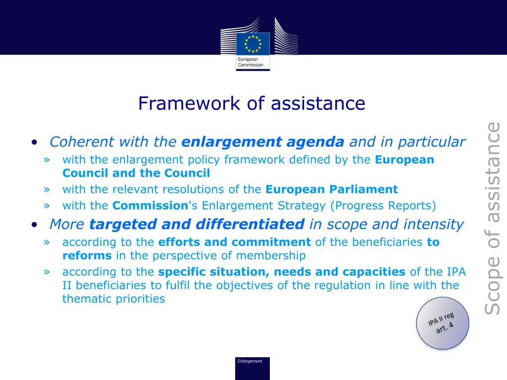 framework of assistance