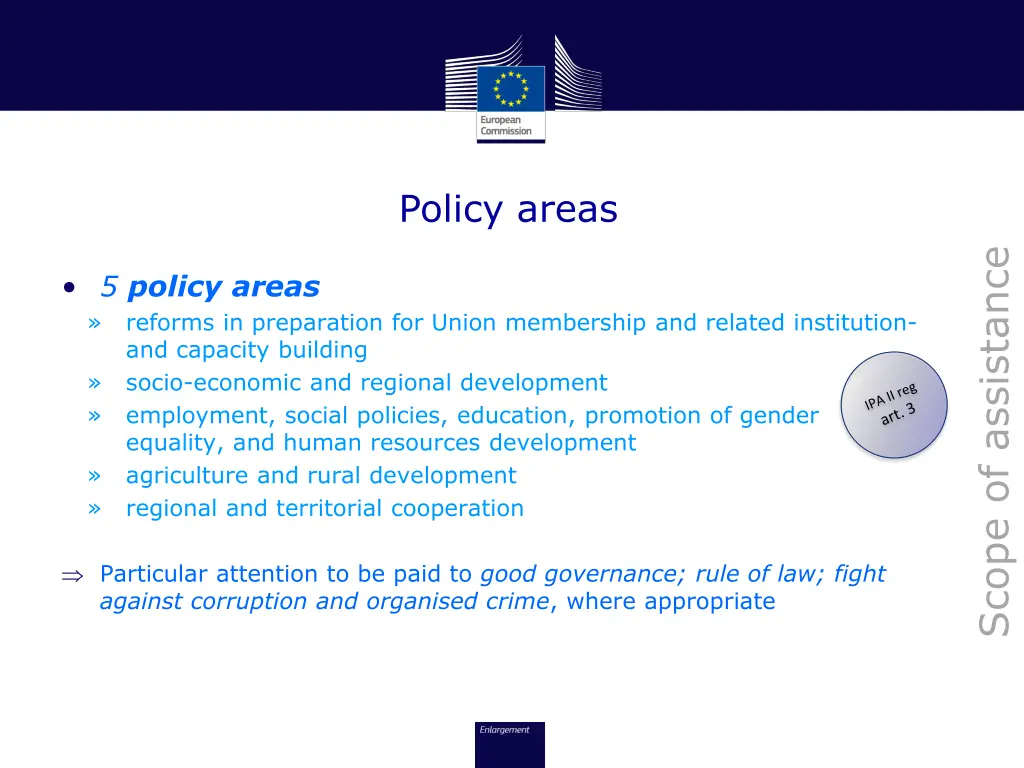 policy areas