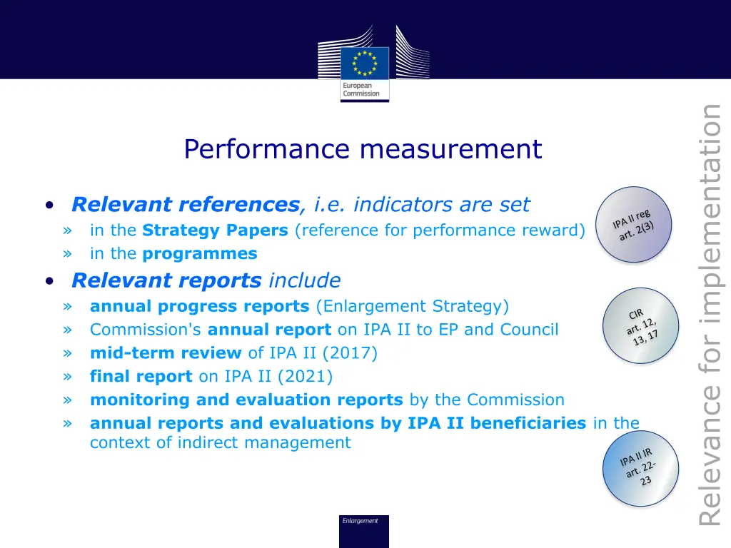 relevance for implementation 1