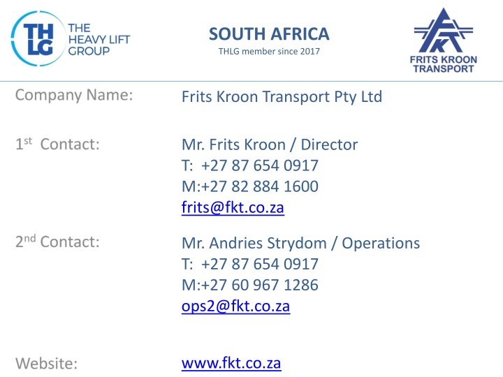 south africa thlg member since 2017
