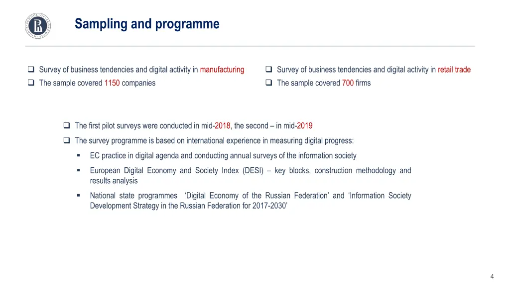 sampling and programme