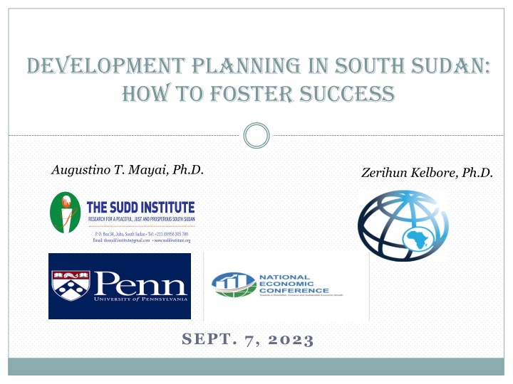 development planning in south sudan how to foster