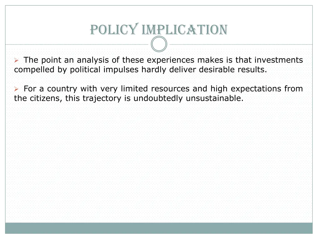 policy implication