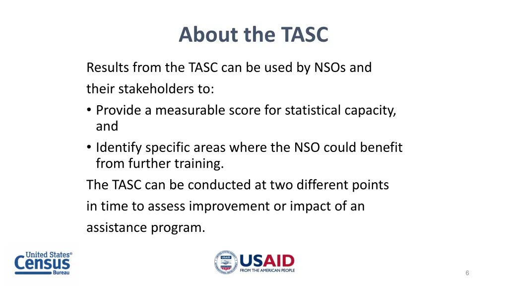 about the tasc 2