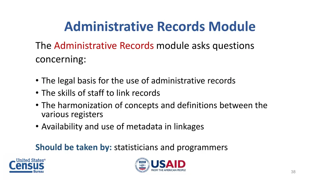 administrative records module