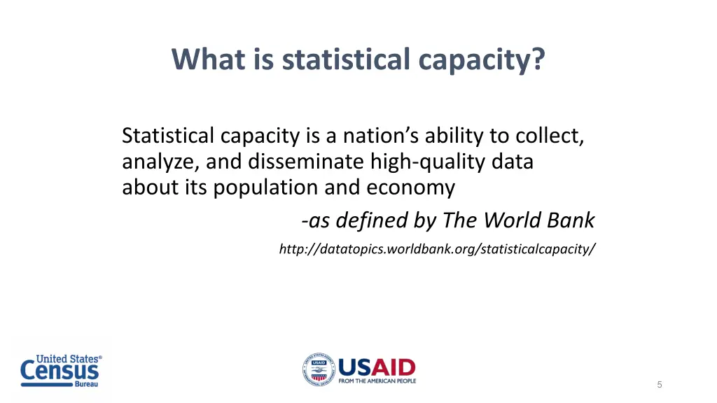what is statistical capacity